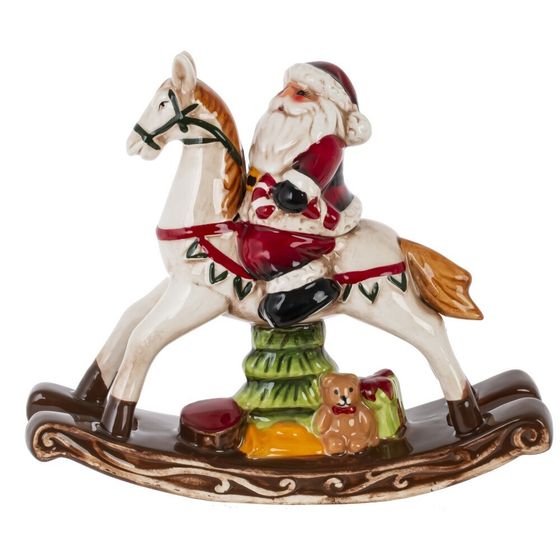 Фигурка декоративная &quot;Санта на лошадке&quot;, L23 W7 H20 см