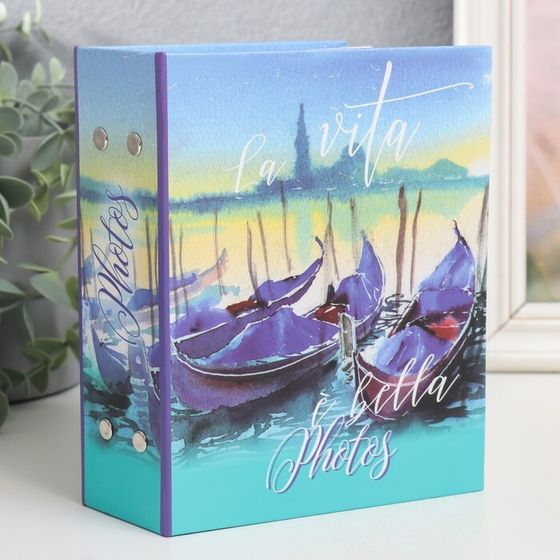 Фотоальбом на 100 фото 10х15 см, пластик. листы &quot;watercolor travel&quot; Венеция