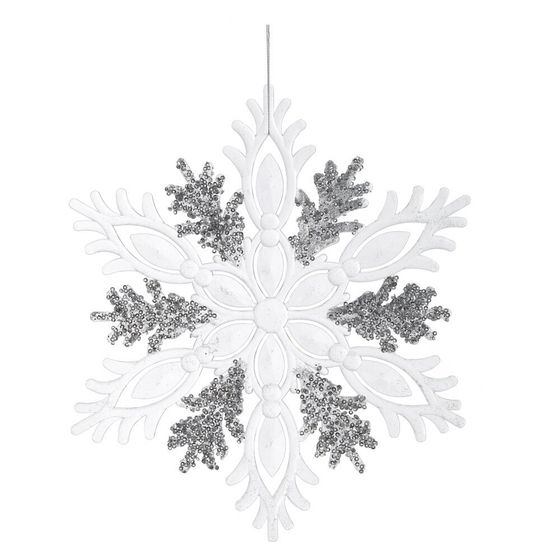 Изделие декоративное подвесное "Снежинка", L26 W0,5 H30 см, 3в.