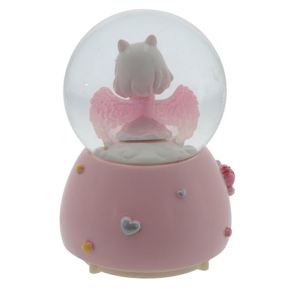 Фигурка декоративная &quot;Ангел&quot; в стекл шаре (муз, подсвет, 2xAAA н/п), D8 см, Д9 Ш9 В12,5 см