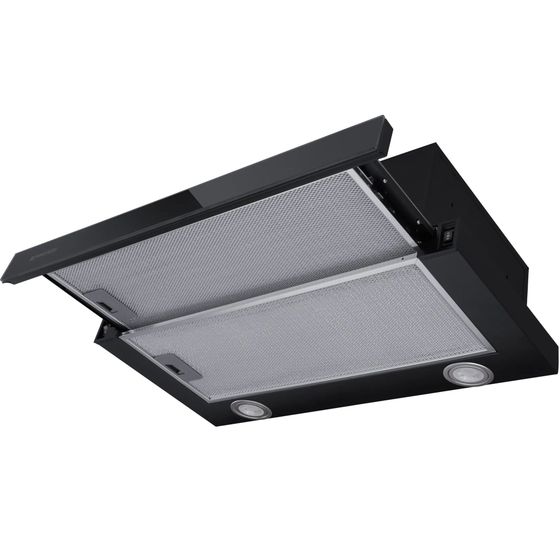 Вытяжка телескопическая Meferi SLIDEBOX60BK GLASS ULTRA черный управление:кнопочное (1 мотор)