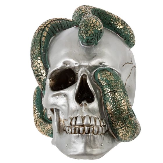 Копилка &quot;Череп со змеей&quot;, L23 W16 H18 см, 2в.