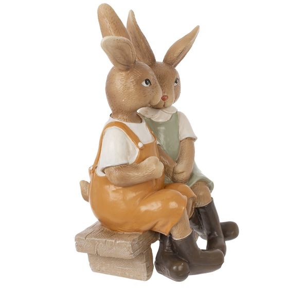 Фигурка декоративная "Зайцы", L11 W9 H17 см