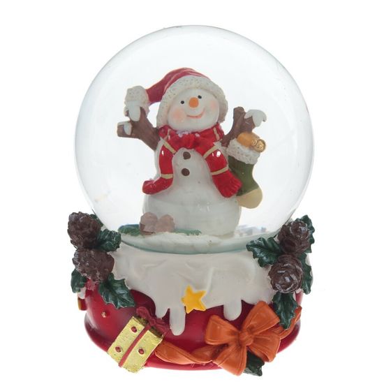 Фигурка декор в стекл шаре &quot;Снеговик&quot;, D6 см, L7 W7 H9 см, 2в.