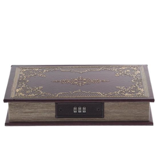 Шкатулка-книга с код.замком, L16 W4,5 H24 см