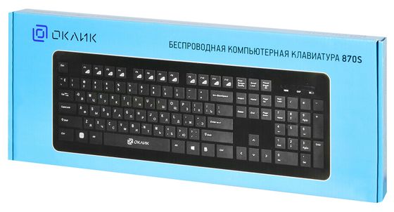 Клавиатура Oklick 870S беспров. черный