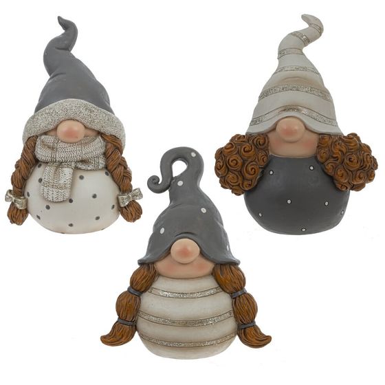 Фигурка декоративная &quot;Гном&quot;, L8 W6 H11 см, 3в.
