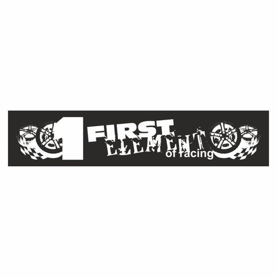 Полоса на лобовое стекло &quot;1 FIRST&quot;, черная, 1300 х 170 мм