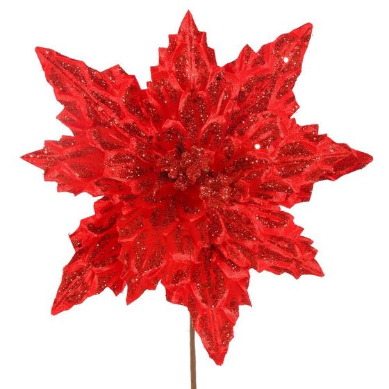 Цветок искусственный &quot;Пуансеттия&quot;, L30 W30 H50 см