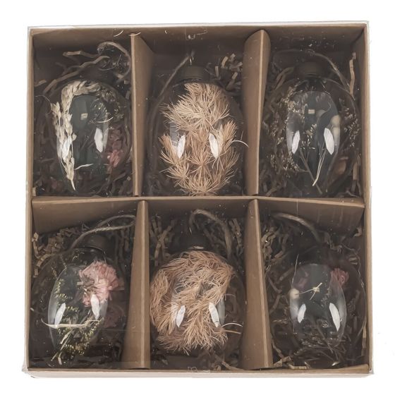 Набор из 6-ти изделий декоративных подвесных &quot;Яйцо пасхальное&quot; (6*8), L20 W20 H6,5 см