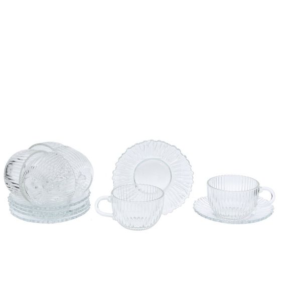 Набор из 6-ти чашек с блюдцами, 175 мл, L13 W13 H6 см