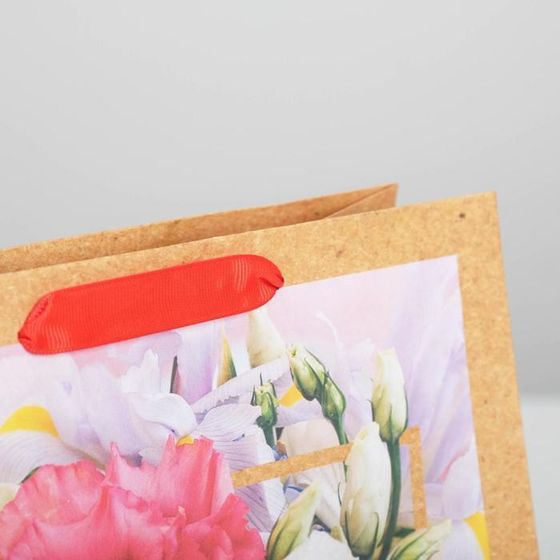 !09 Пакет крафтовый (набор 2 штуки) вертикальный «Для тебя прекрасной», ML 23 × 27 × 11.5 см