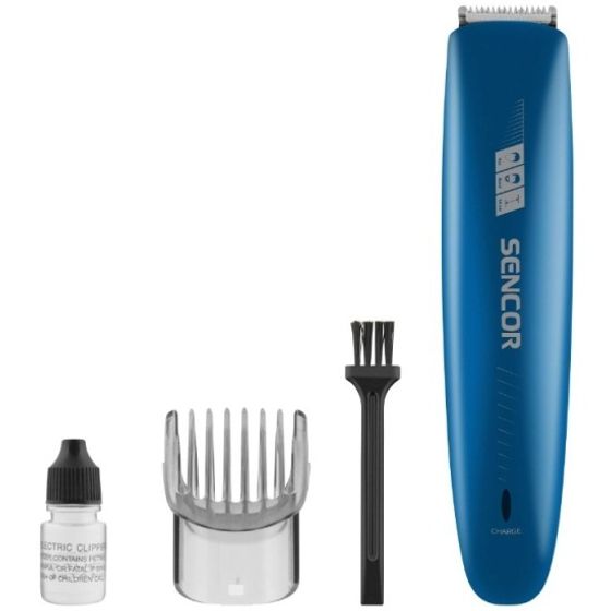 Машинка для стрижки Sencor SHP 3301BL аккум./сеть (насадок 1шт) синий/серый