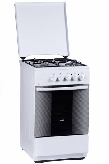 Плита комбинированная Flama RK 23-101 W белый реш.эмаль