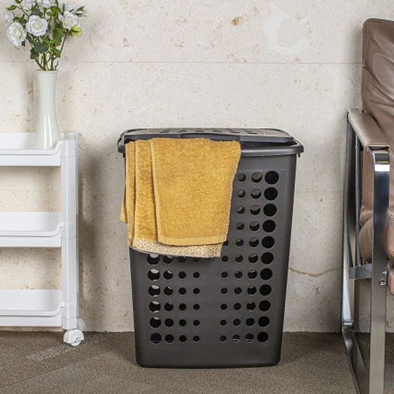 Корзина для белья VICTOR 40л темно-коричневая