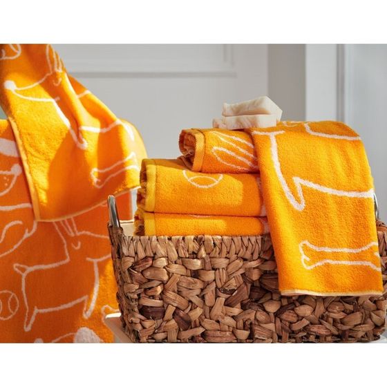 Полотенце махровое Good boy, размер 50х90 см, цвет оранжевый