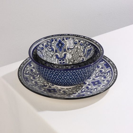 !09 Салатник керамический Доляна «Дайра», 350 мл, d=12 см, цвет серый