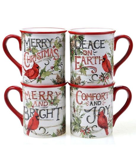 Evergreen Christmas 4 Piece Mug