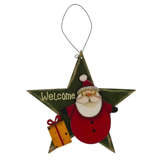 Изделие декоративное подвесное "Снеговик/ Дед Мороз", L14 W1 H14 см, 4в.