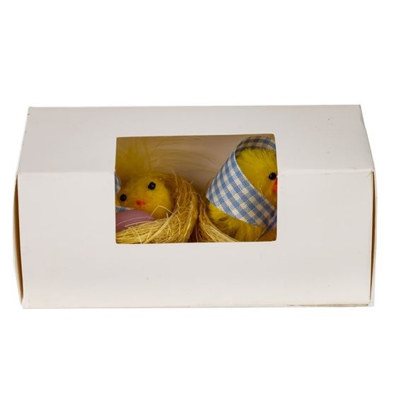 Набор из 2-х изделий декоративных &quot;Гнездо пасхальное&quot;, L11,5 W5 H5 см