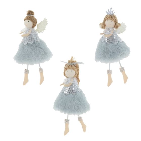 Изделие декоративное подвесное "Ангел", L9 W4 H17 см, 3в.