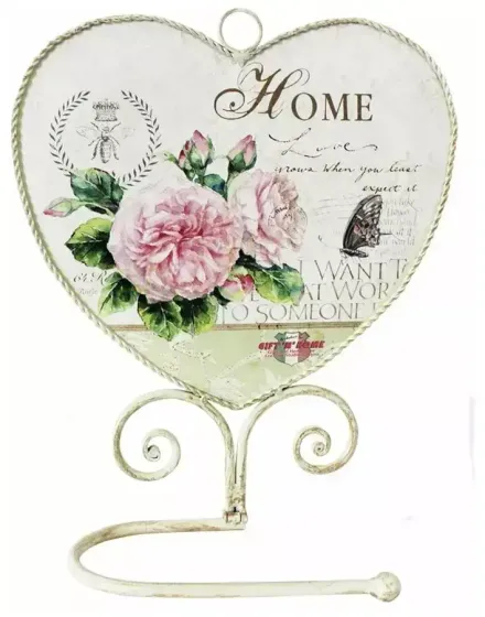 !09 Держатель для туалетной бумаги "Роза" 33x14x38 см. металл