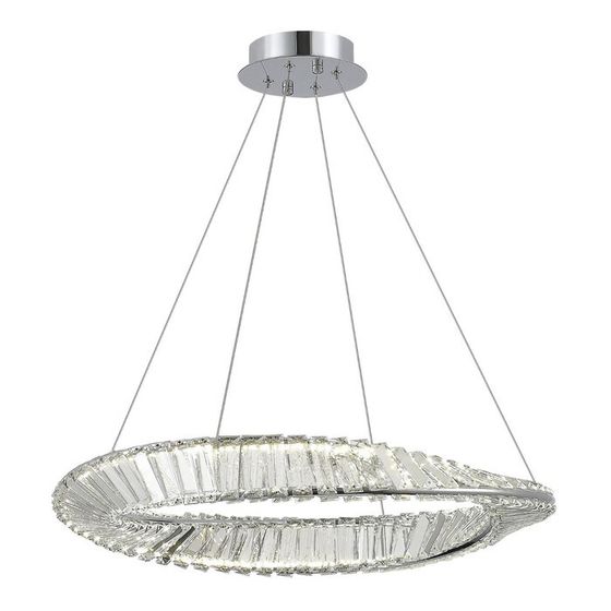 Светильник подвесной St Luce. SL6204.101.01. Ritorto. 1х32 Вт, LED, 4000K, 2720 Lm, 60х60х80 см, цвет хром