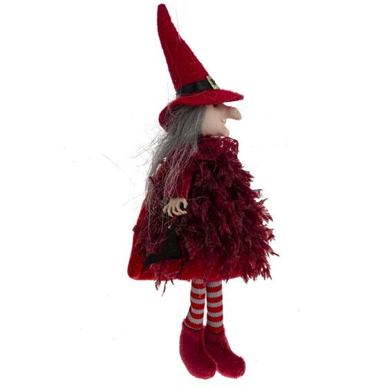Изделие декоративное подвесное &quot;Ведьма&quot;, L7 W7 H27 см, 2в.