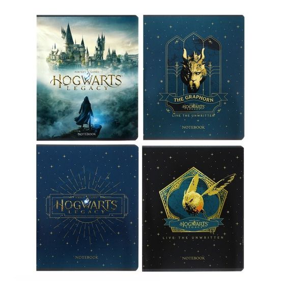 Тетрадь 48 листов клетка &quot;-Hogwarts Legacy-Гарри Поттер&quot;, обложка мелованный картон, скругленные углы, блок 65 г/м2, 5В МИКС