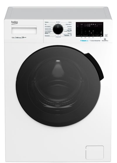 Стиральная машина Beko WSPE7H616W белый 7.5кг 1200об/мин с паром узкая инвертор