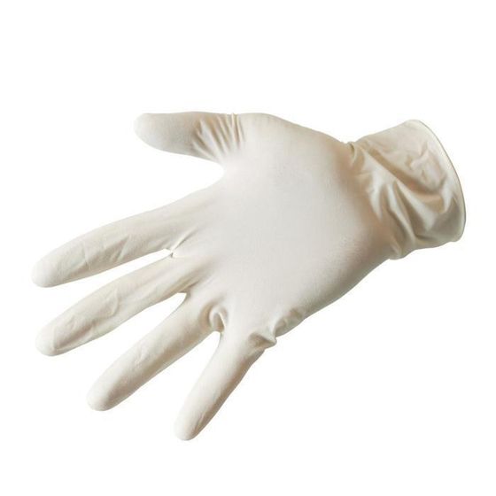 Медицинские перчатки Benovy L, 10 пар. латексные, опудренные, гладкие