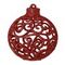 Набор из 6шт Украшение новогоднее Шар &quot;Вензель красный&quot;, D6 см, L6 W6 H7 см