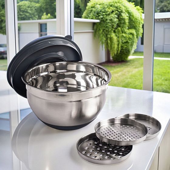 Миска GRATE IT 3л с крышкой 3 терки