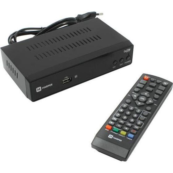 Ресивер DVB-T2 Harper HDT2-5050 черный