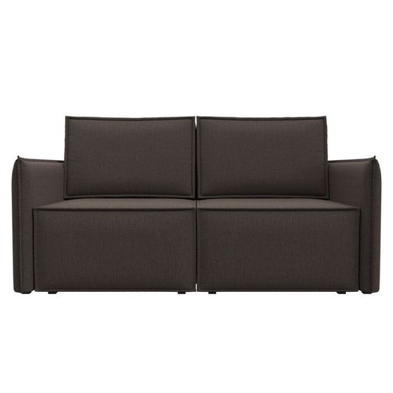 Прямой диван «Либерти мини», механизм раскладушка, НПБ, рогожка, цвет амур коричневый