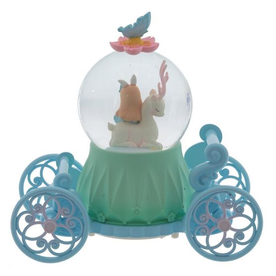 Фигурка декор &quot;Девочка с оленем&quot; в стекл шаре (муз, подсвет, вьюга, 2xAAA н/п), D8, Д17 Ш9 В17 см