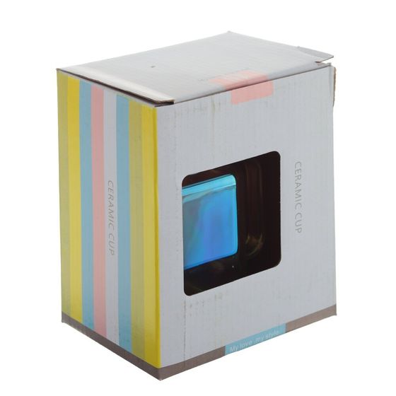 Кружка с крышкой и трубочкой, 650 мл, L11 W8 H13,5 см, 3в.