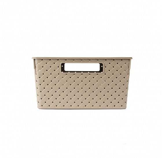 Коробка для хранения БЕРЕСТА капучино 11л 290х290х151 с крышкой