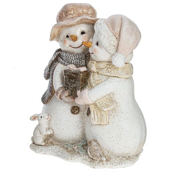 Фигурка декоративная &quot;Снеговики&quot;, L10,5 W6,5 H12,5 см