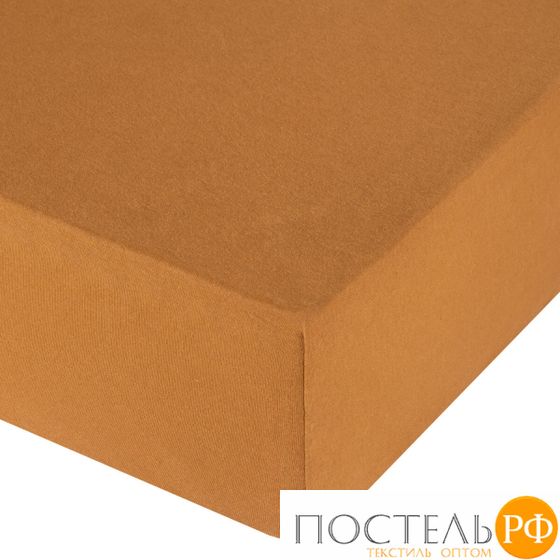 Простынь на резинке трикотажная (PT коричневый) 180х200