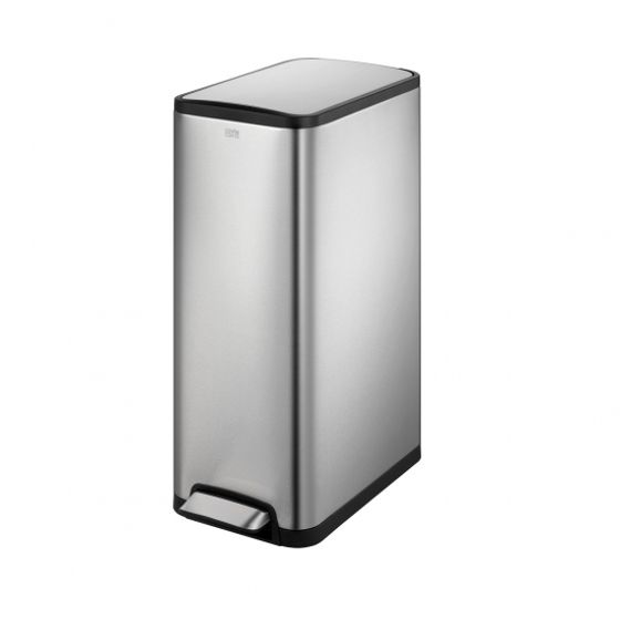 ECOSLIM Урна прямоугольная с крышкой и педалью, 30л/металл. Система SOFT CLOSE (плавное опускание крышки)