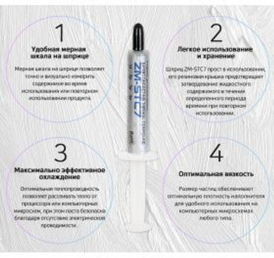 Термопаста Zalman ZM-STC7 шприц 4гр.
