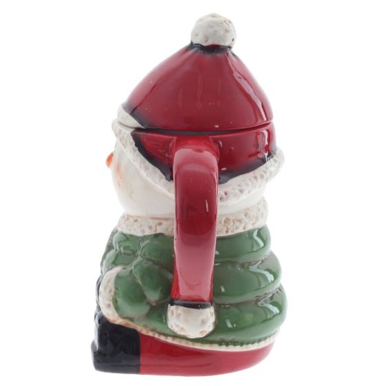 Кружка с крышкой &quot;Снеговик&quot;, 500 мл, L14 W10 H17 см, 2в.