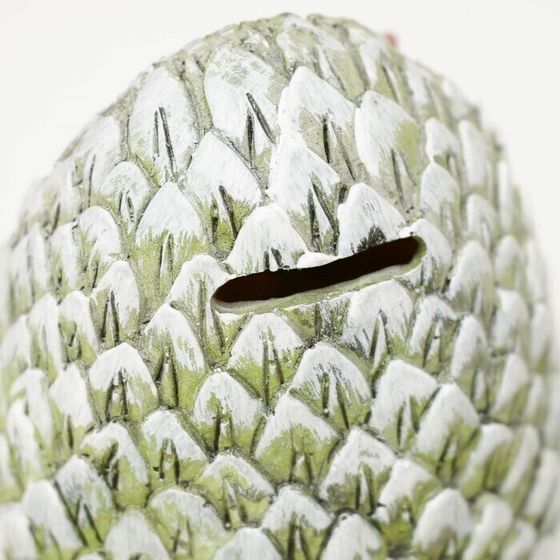 !09 Копилка &quot;Дракон в яйце с монетками&quot; синяя, 9х9х10,5 см.