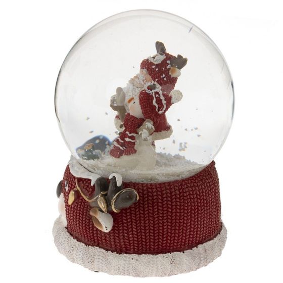 Фигурка декоративная &quot;Дед Мороз&quot; в стекл шаре (ключ,муз), L11 W10 H14 см