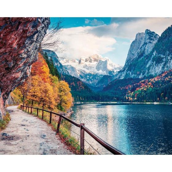 Фотобаннер, 250 × 200 см, с фотопечатью, люверсы шаг 1 м, «Горная дорожка», Greengo