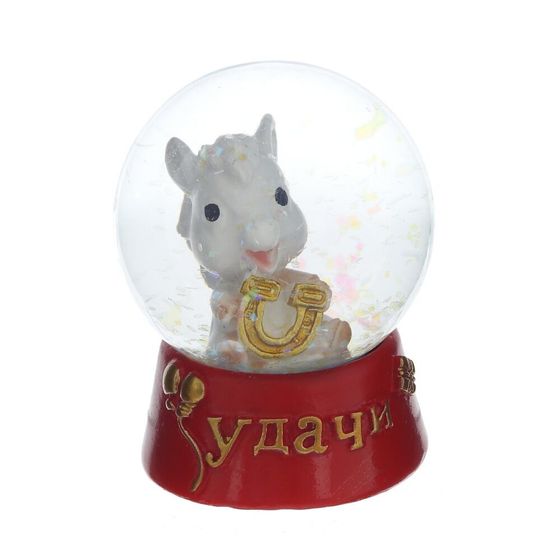 Фигурка декор в стекл шаре &quot;Лошадка&quot;, L4,5 W4,5 H5,5 см, 4в.