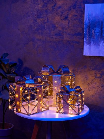Фигура световая «Кубы», 25×20х15 см, 90 LED, батарейки ААх8 (не в компл.), свечение тёплое белое