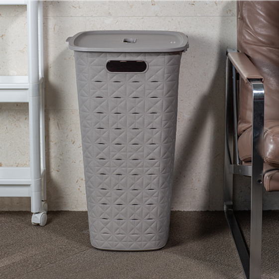 Корзина для белья SOFTEX серая 56л