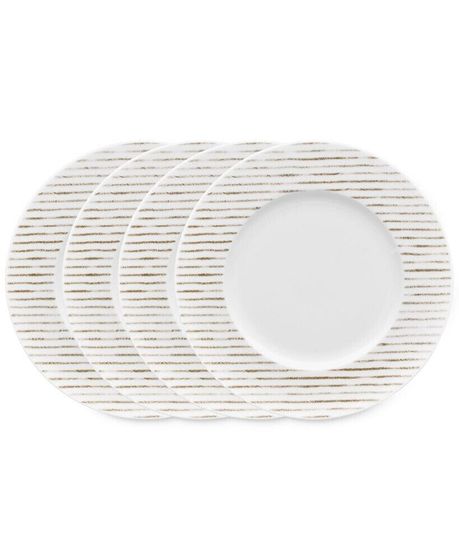 Hammock Stripes Rim Salad Plates, Set of 4